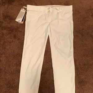 White Freddy pants NWT small